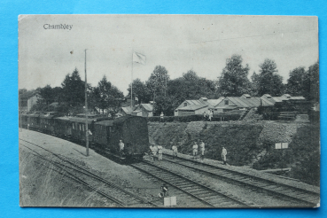 Ansichtskarte AK Chambley 1916 WKI Bahnhof Eisenbahn Soldaten Frankreich France 54 Meurthe et Moselle